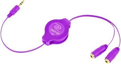 Actual product image ReTrak EUCABLESPLRL audio cable 0.9 m 3.5mm 2 x 3.5mm Purple (0.90 m)