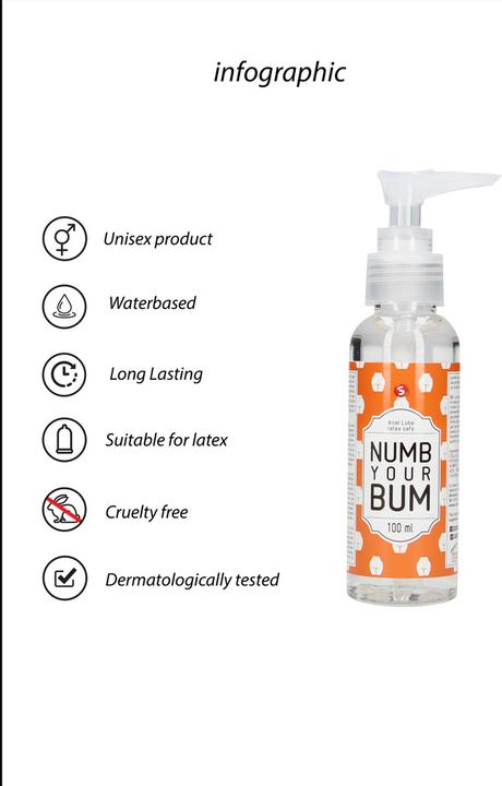 Actual product image Shots Anal Lube - Numb Your Bum - 100 ml (100 ml)
