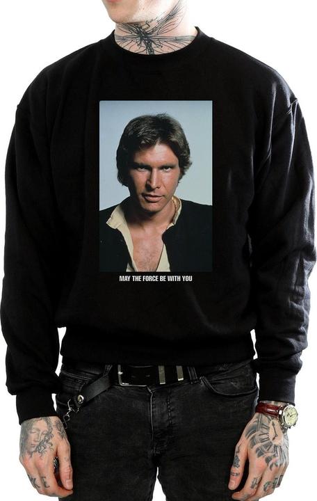 Actual product image Star Wars Mens Han Solo May The Force Sweatshirt (S)