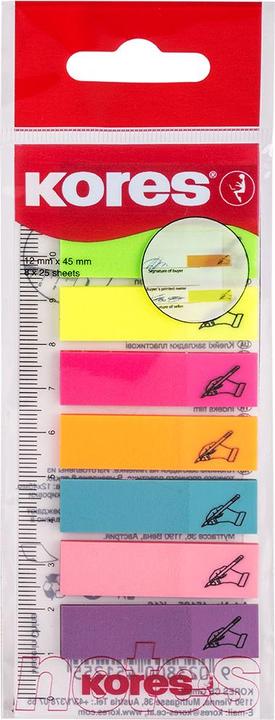 Actual product image Kores Foil index strips with "Sign here (12 x 45 mm)