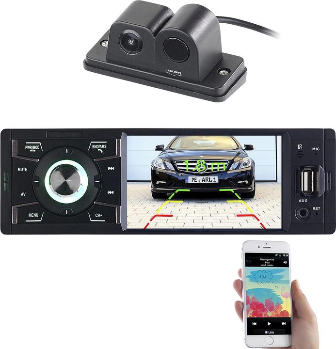 Produktbild Creasono MP3-Autoradio mit TFT-Farbdisplay und Farb-Rückfahrkamera