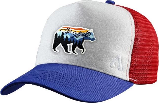 Blue, red - bear