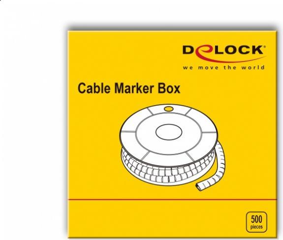 Actual product image Delock Cable marking no. 0, yellow 500 pieces