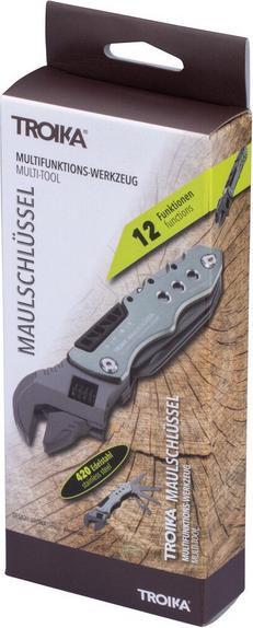 Produktbild Troika MAULSCHLÜSSEL Multi-tool with 12 functions, matt grey (12 Funktionen)