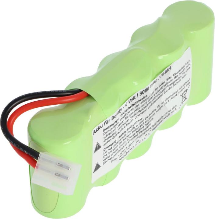 Actual product image AccuCell Battery pack Somfy 710055, 8781105908, 8787335119, 9 500 005, 9000163, FD252/10 (6 V, 3000 mAh)