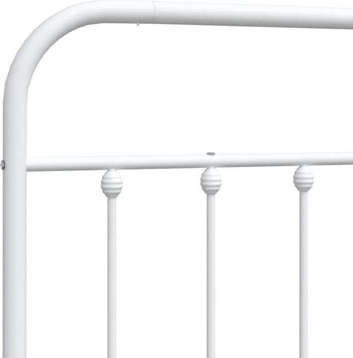 Produktbild VidaXL Kopfteil Metall Weiss 120 cm, Farbe: Weiss, Material (125 x 3 x 100 cm)