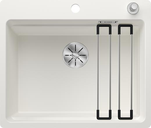 Immagine prodotto Blanco ETAGON 6-F | SILGRANIT bianco | tipo di installazione: a incasso | con telecomando di scarico, con (59.10 cm, 50.10 cm)