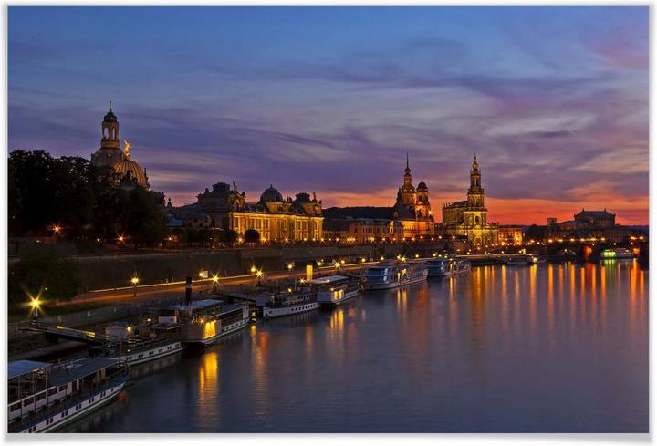 Produktbild Trenddeko Dresden im Nachtlicht (120 x 80 cm)