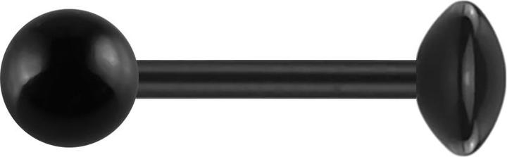Image du produit Star Piercing Barbell Absolute Black avec boule et disque (sans laiton, Acier chirurgical 316L)