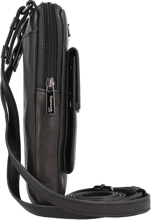 Actual product image Greenland Nature Black Nappa mobile phone case leather 11.5 cm