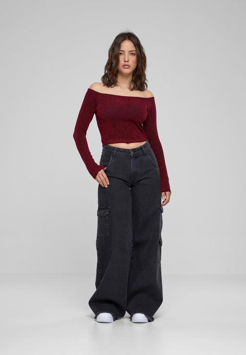 Immagine prodotto Urban Classics Ladies Off Shoulder Glitter Longsleeve (4XL)