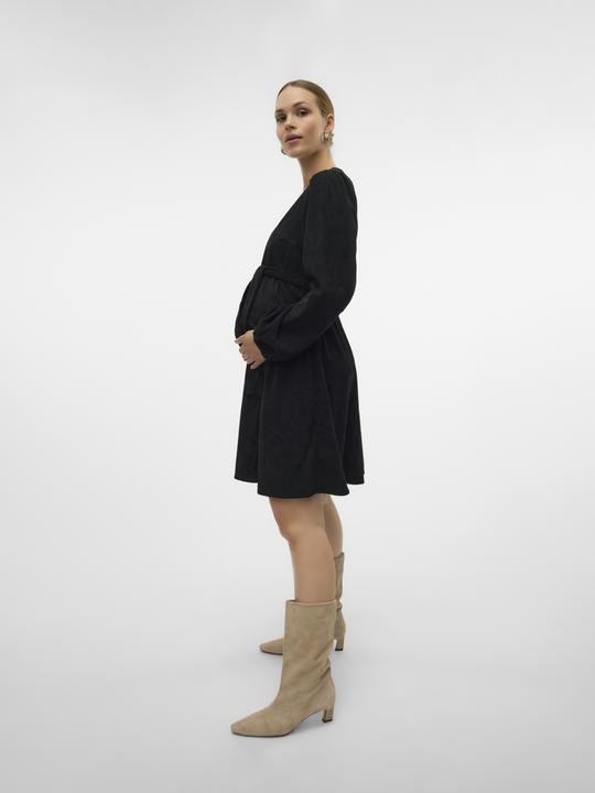 Produktbild Mamalicious Normal geschnitten V-Ausschnitt Elastische Bündchen Ballonärmel Kurzes Kleid Kleid (S)