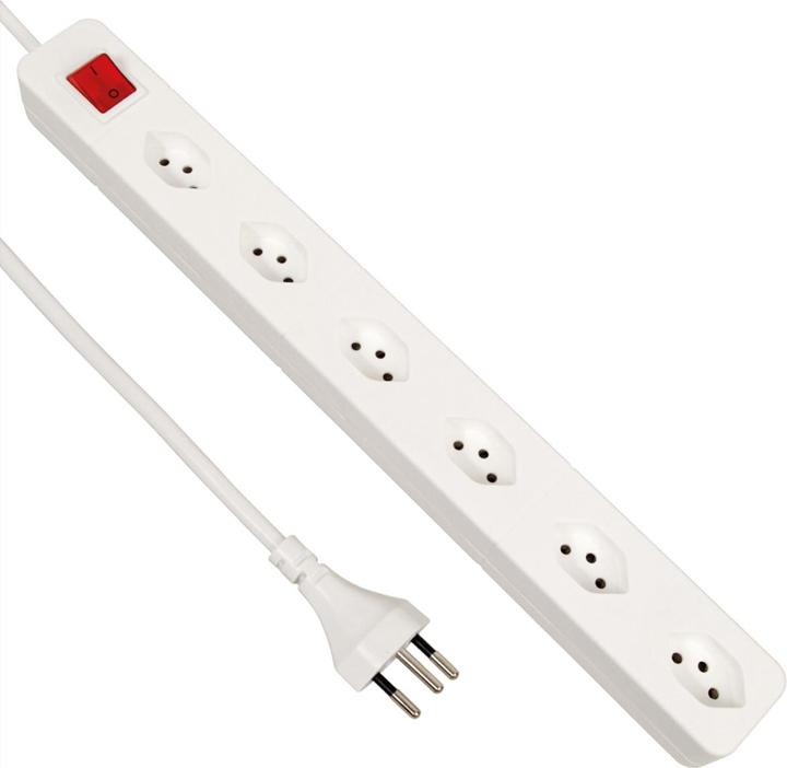 Elektromaterial Steckdosenleiste (6 x, Typ 13, 1.50 m)