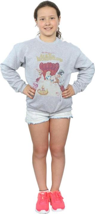 Actual product image Disney Girls Alice In Wonderland Retro Poster Sweatshirt (140, 146)