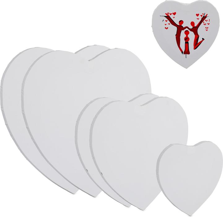 Produktbild Relaxdays 6-tlg. Leinwand-Set (Weiss)