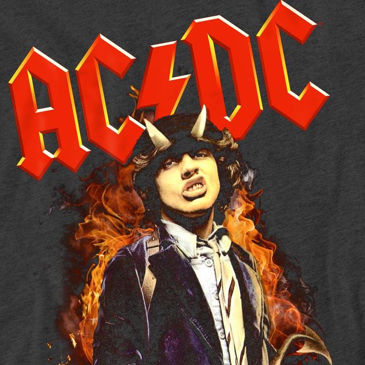 Actual product image AC/DC Unisex Adult Fire And Horns T-Shirt (M)