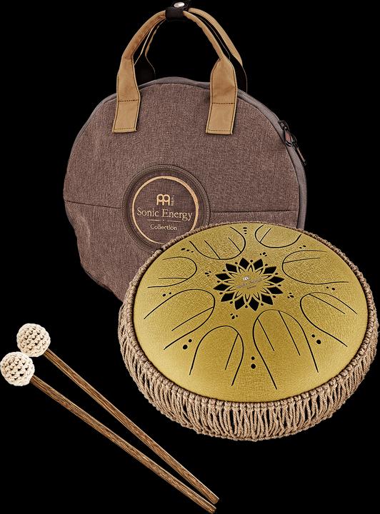 Actual product image Meinl Medium Octave Steel Tongue Drum - C Major - Gold