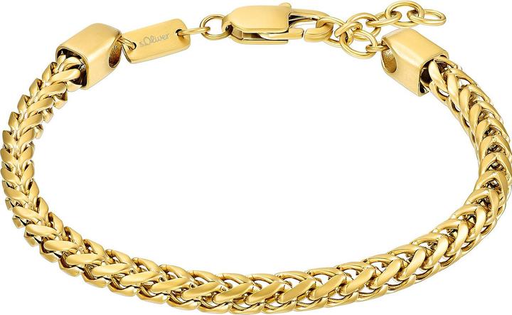 Actual product image S.Oliver Bracelet for men, stainless steel IP gold (20 cm, Stainless steel)