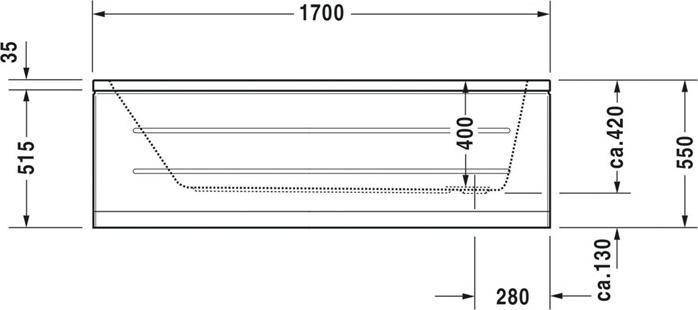 Immagine prodotto Duravit Vasca rettangolare D-Code 75 x 170 cm bianca liscia 7000970000000 (120 l, 170 cm, 75 cm)