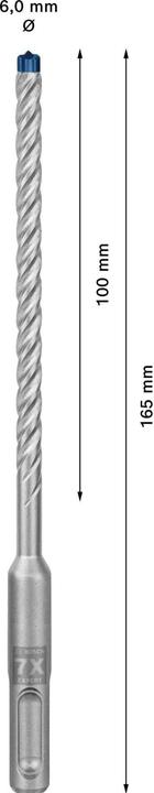 Produktbild Bosch Professional Zubehör EXPERT SDS plus-7X Hammerbohrer, 6 x 100 x 165 mm, 10-tlg. (6 mm)