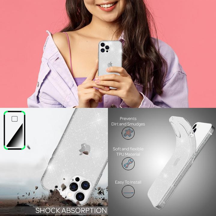 Image du produit Nalia Housse transparente en silicone pour téléphone portable (Apple iPhone 13 Pro Max)