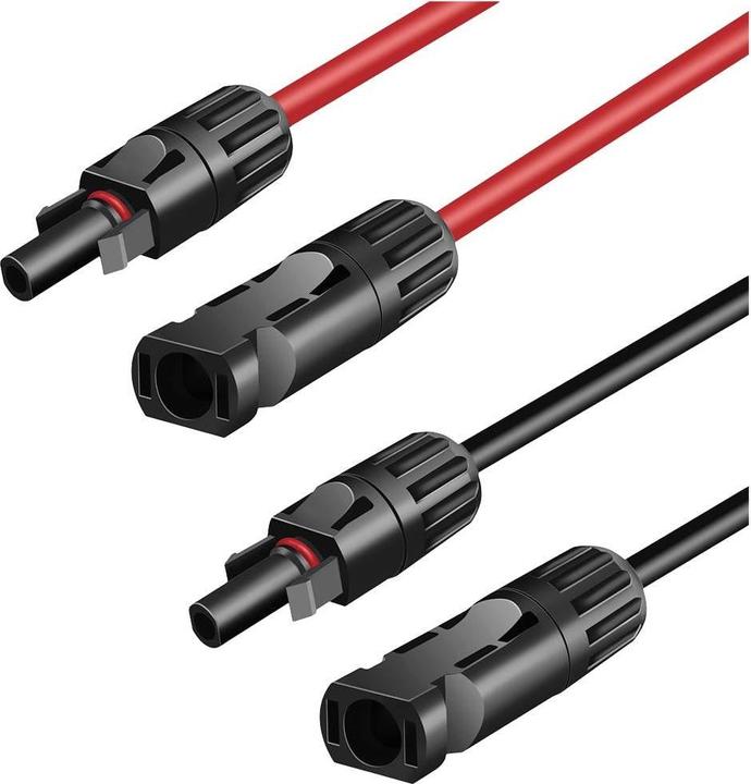 Immagine prodotto LogiLink Set di cavi di prolunga solare, da MC4/M a MC4/F, 6 mm², CU, 2 m (Cavo solare)
