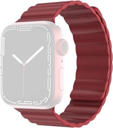 Produktbild Cover-Discount Apple Watch 42 / 44mm - Lederarmband mit Magnetschlaufe schwarz (44 mm, 42 mm, Silikon, Kunstleder)