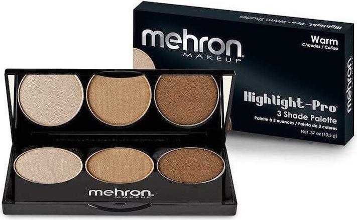 Actual product image Mehron Highlight Palette Warm (Warm, Highlighter)