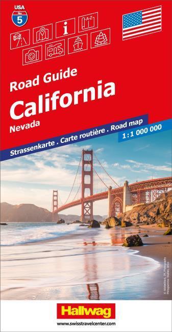 Produktbild California, Nevada Strassenkarte 1:1 Mio., Road Guide Nr. 5