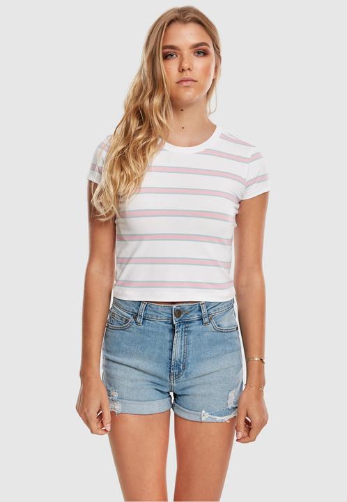 Actual product image Urban Classics Ladies Stripe Cropped Tee (XL)