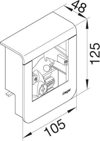 Image du produit Hager TEH SL20055901D5 Support d'appareils uni design SL 20x55 Décor chêne (10.50 cm)
