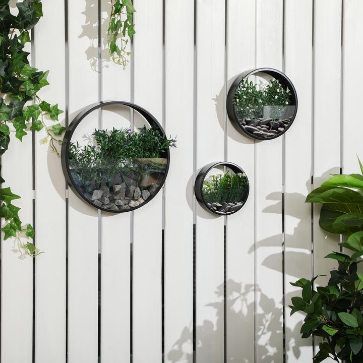 Produktbild Outsunny Blumentöpfe-Set für die Wand (30.50 cm)