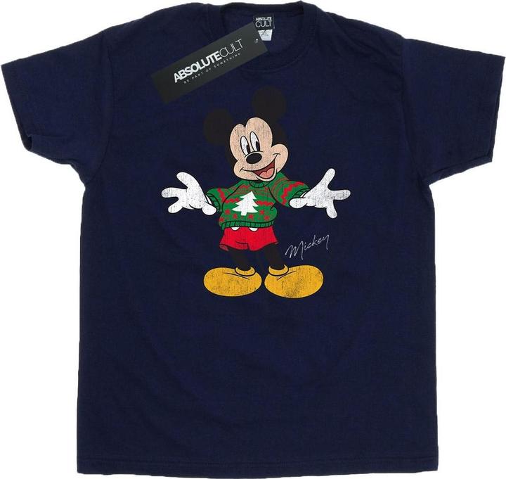 Disney Mickey Mouse Christmas Jumper TShirt (XXL)