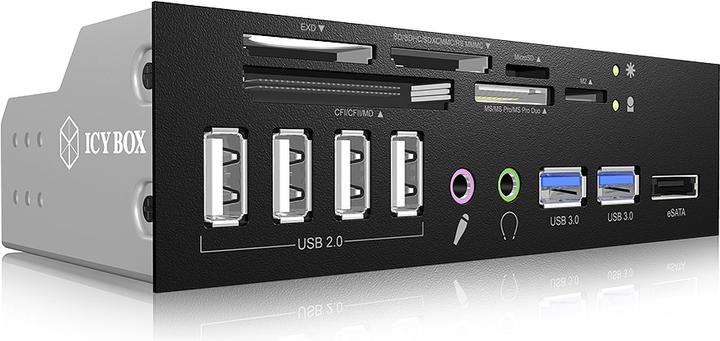 Produktbild Icy Box 5,25" Multikartenleser mit Multifunktions-Frontblende (USB)