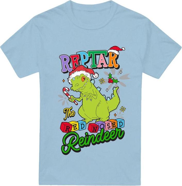 Produktbild Rugrats Reptar The Red Nosed Reindeer TShirt weihnachtliches Design (XXL)