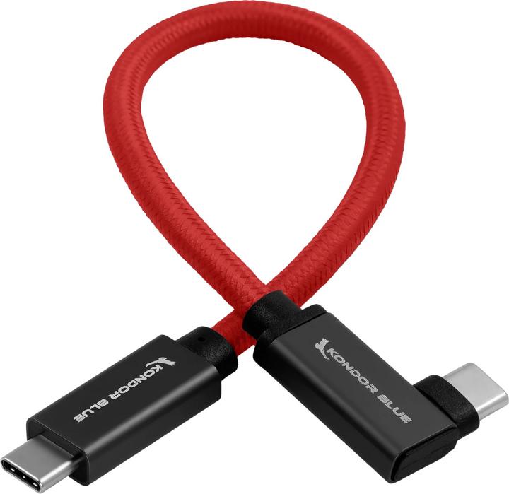 Produktbild Kondor Blue USB C to USB C Cable for SSD Recording & Charging - 8K Data and Power Delivery (Right An (USB 3.1)