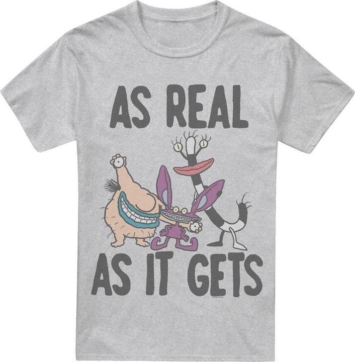 Actual product image Aaahh!!! Real Monsters Mens As Real As It Gets T-Shirt (XL)