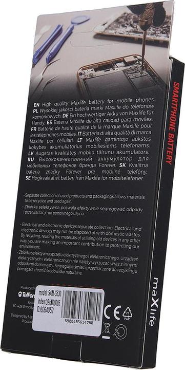 Image du produit Maxlife batterie pour Samsung Galaxy Grand Prime G530 / J3 2016 / J5 J500 / EB-BG530BBE 2600mAh