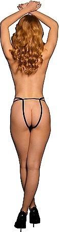 Actual product image Le Désir Sophia - Brief with Open Crotch and Buttock, Adjustable Slider and Golden Details - One Size (One size)