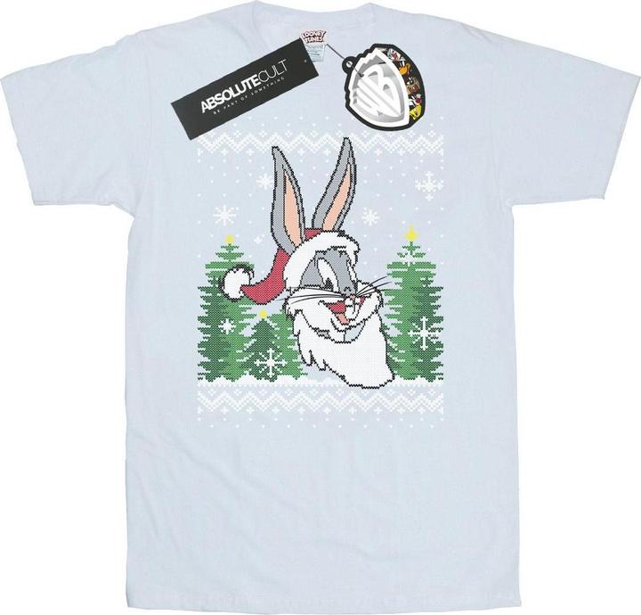 Looney Tunes Bugs Bunny Christmas Fair Isle TShirt (XXL)