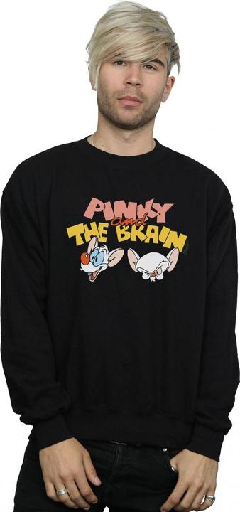 Actual product image Universal Textiles Mens Pinky And The Brain Heads Sweatshirt (L)