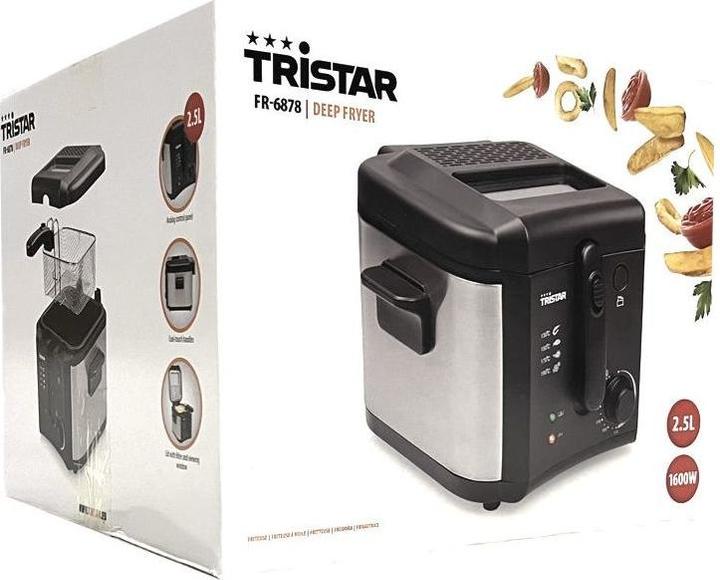 Produktbild Tristar Friteuse FR-6878 - 2,5 liter - 1600W - Inklapbaar handvat - RVS/Zwart