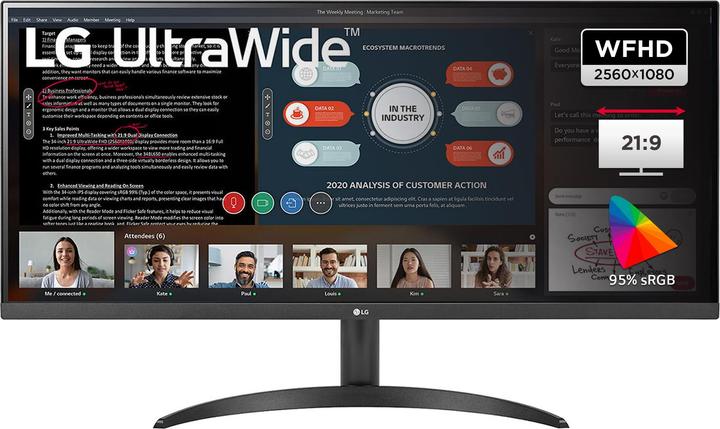 Produktbild LG UltraWide 34WP500-B (2560 x 1080 Pixel, 34.10")