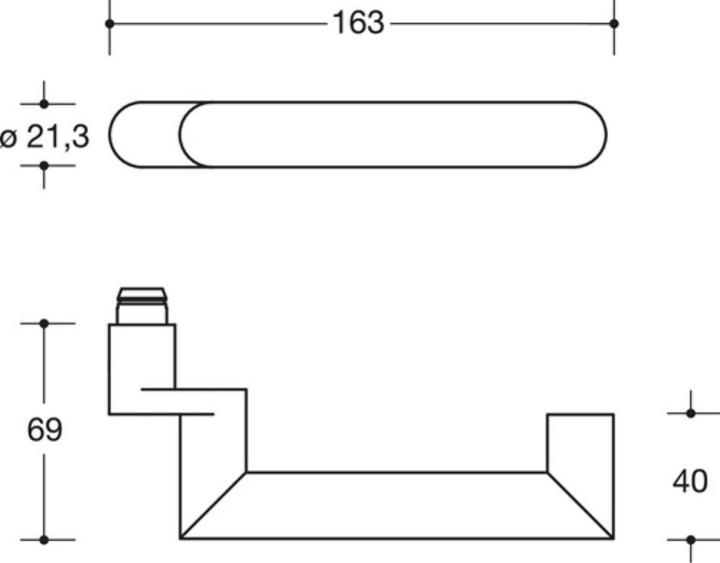 Produktbild Hewi Rosettengarnitur 162XAH01.640 Edelstahl XA BB DIN links / rechts (Türgarnitur)