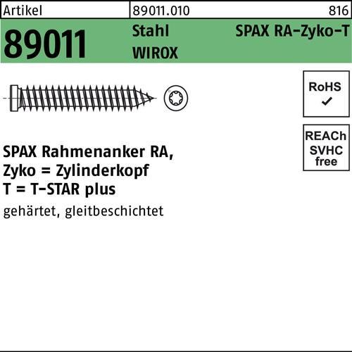 Label énergétique Spax Ancrages de châssis à tête cylindrique ®-RA (100 Vis par pièce)