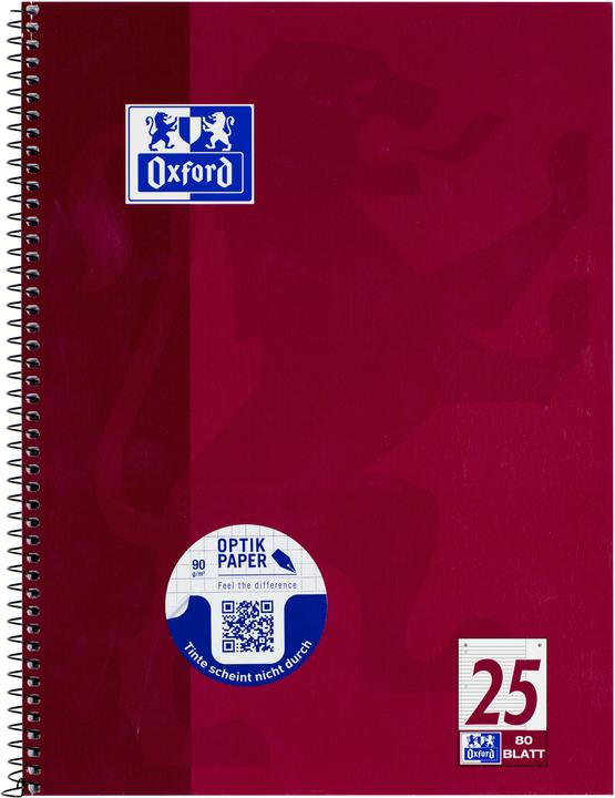 Produktbild Oxford Collegeblock (A4+, Liniert, Harter Einband)