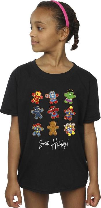 Actual product image Girls Gingerbread Avengers Cotton T-Shirt (152, 158)