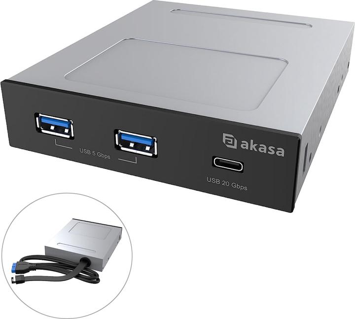 Image du produit Akasa Hub USB USB + 2x Type-C (USB-C, 2 Ports)