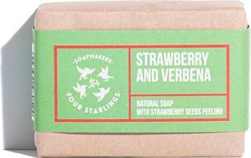 Produktbild Mydlarnia Cztery Szpaki Natural Bar Soap Strawberry And Verbena 110G (Handseife Nachfüllpackung)