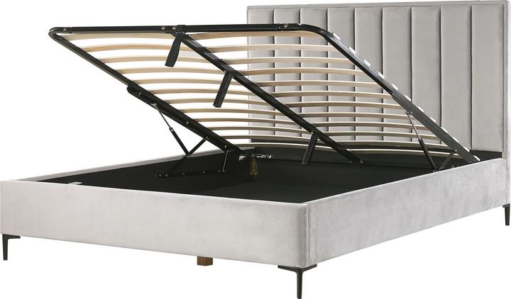 Produktbild Beliani Schlafzimmer komplett Set 3-teilig grau 180 x 200 cm SEZANNE (180 x 200 cm)